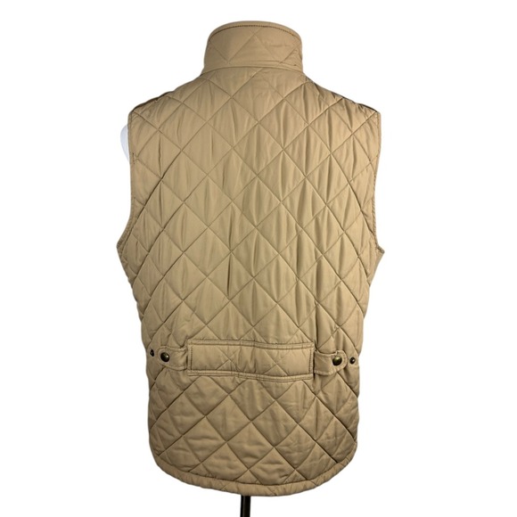 Lauren Ralph Lauren Quilted Vest Tan Zip Ribbed Sides Puffer Womens Plus Size 2X - Picture 15 of 16
